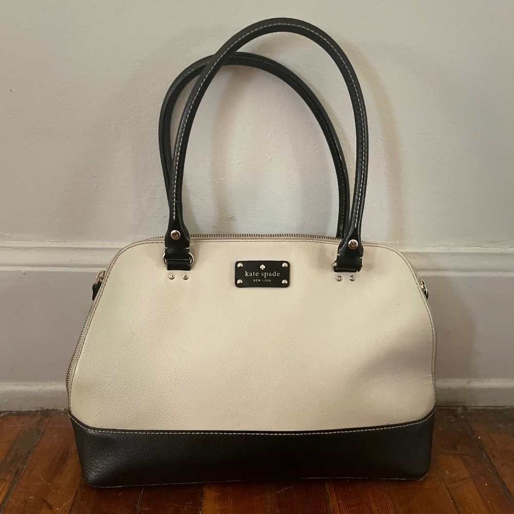 Kate Spade Large Black and Ivory Purse